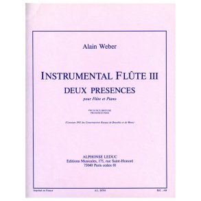 Alain Weber: Instrumental Flute 3: 2 Présences (Flute & Piano)