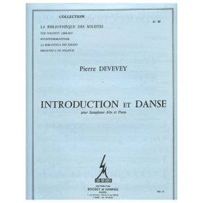 Devevey Introduction Et Danse Lm018 Alto Saxophone & Piano Book