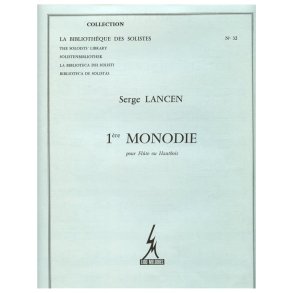 Lancen 1ere Monodie Ou Hautbois Seul Lm032 Flute Solo Book