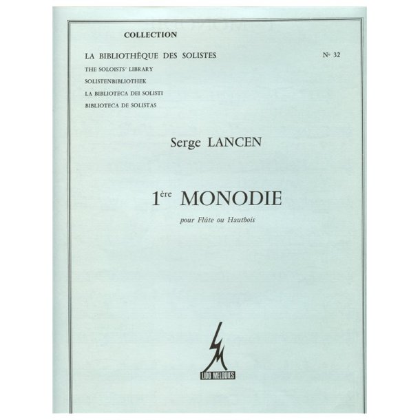 Lancen 1ere Monodie Ou Hautbois Seul Lm032 Flute Solo Book