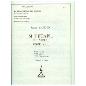 Lancen Si J'etais No 13 Vivaldi 14 Gluck 15 Mendelssohn Lm067 Piano Bk