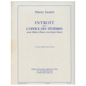 Thierry Escaich: Introït pour l'Office des Ténèbres (Flute & Piano)