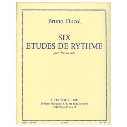 Bruno Ducol: 6 Etudes de Rythme (Piano solo)