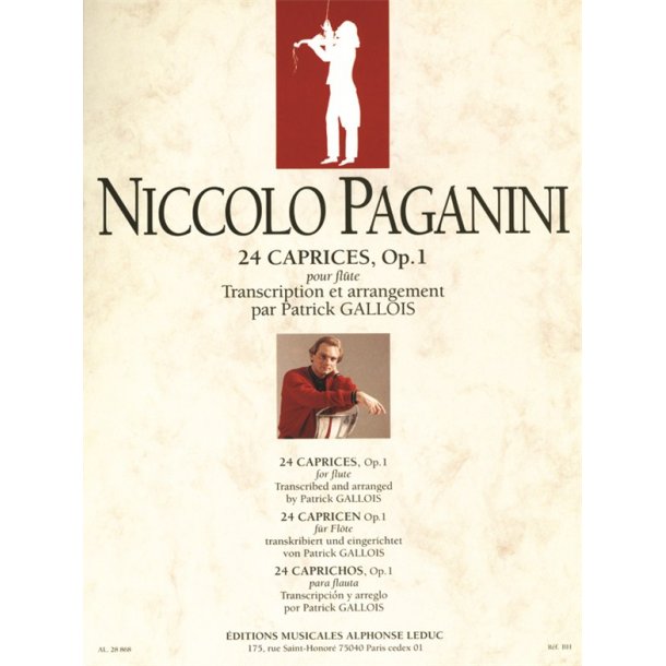Niccol&ograve; Paganini: 24 Caprices Op.1 (Flute Solo)