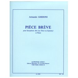 Ghidoni Armando Piece Breve Saxophone & Piano Book