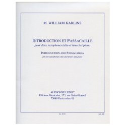 M.William Karlins: Introduction et Passacaille (Saxophones 2)