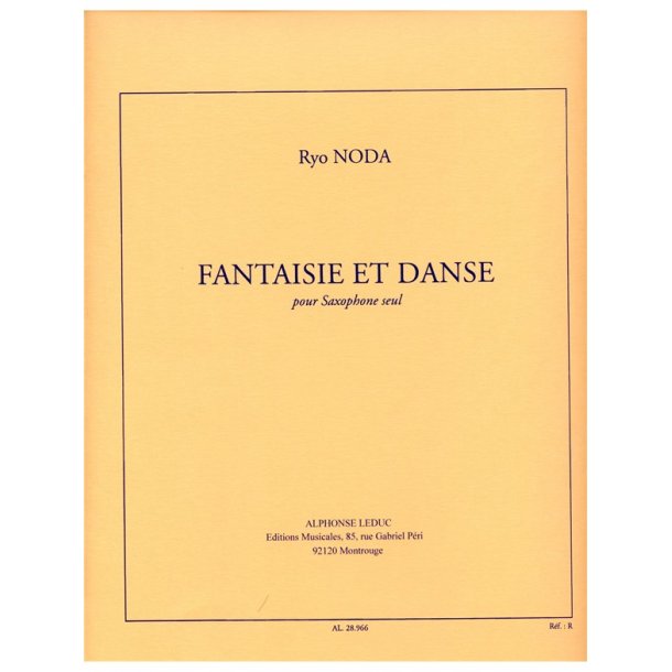 Ryo Noda: Fantaisie et Danse (Saxophone solo)