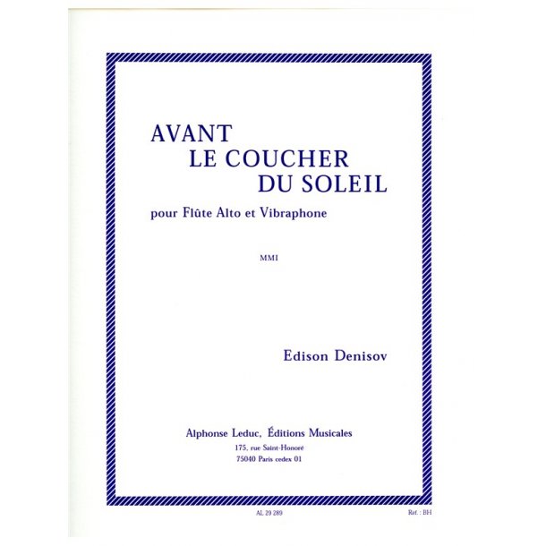 Edison Denisov: Avant le Coucher du Soleil (Flute & Percussion)