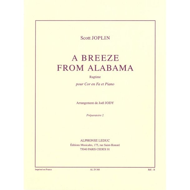 Scott Joplin: A Breeze from Alabama (Horn & Piano)
