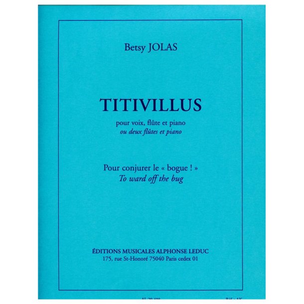 Betsy Jolas: Titivillus (Flutes 2 & Piano)