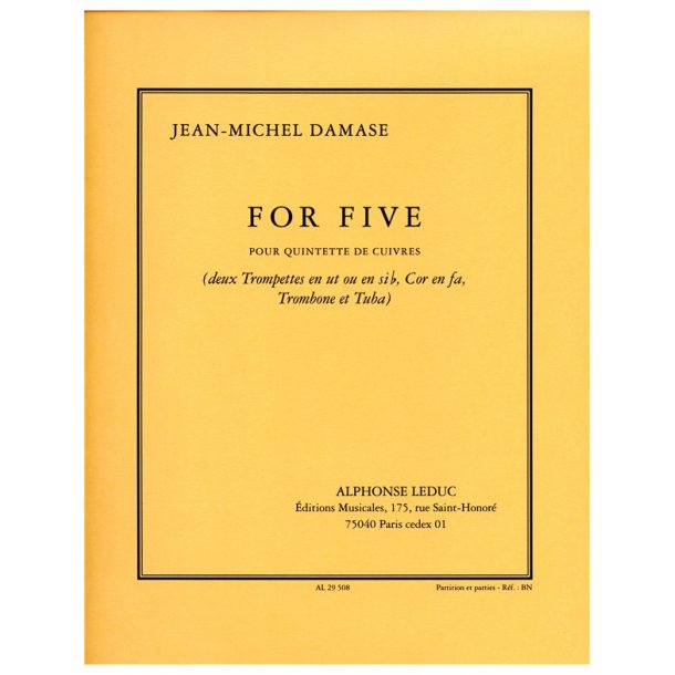 Jean-Michel Damase: For Five (Quintet-Brass)
