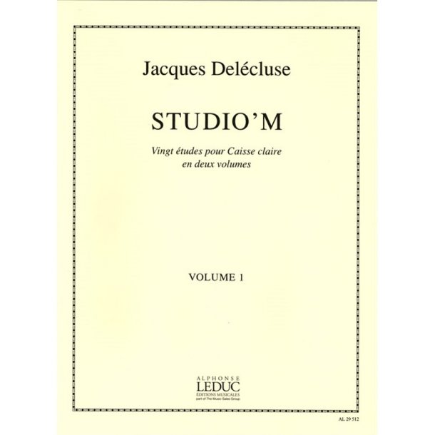 Jacques Del&eacute;cluse: Studio'M Vol.1 (Percussion solo)