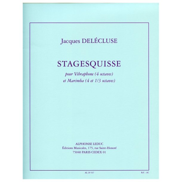 Jacques Del&eacute;cluse: Stagesquisse (Percussions 2)