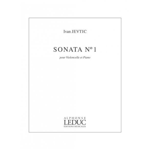 Jevtic Ivan Sonata No 1 Cello &amp; Piano Book