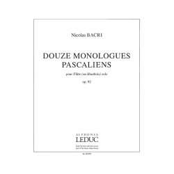 Monologues Pascaliens 12 Op 92 Fl (Or Ob) Solo