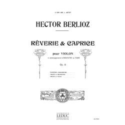 Berlioz Reverie Et Caprice Op 8 Violin & Full Score
