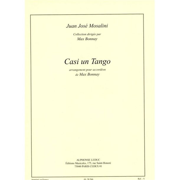 Mosalini Juan Jose Casi Un Tango (Bonnay) Accordion Book