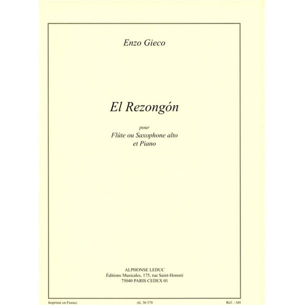 Gieco Enzo El Rezongon Flute Or Saxophone &amp; Piano Book