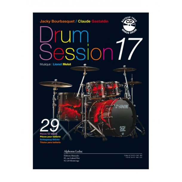 Bourbasquet: Drum Session 17 - 29 Pi&egrave;ces Pour Batterie Livre & CD (Le Livre)