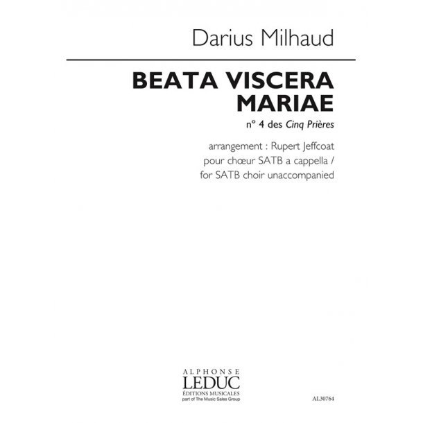 Darius Milhaud: Beata Viscera Mariae (arr. Jeffcoat)