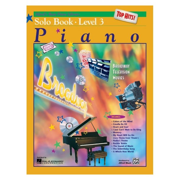 Alfred's Basic Piano Library Top Hits Solo Level 3 Piano Book