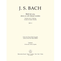 Bleib bei uns, denn es will Abend werden - Bach, Johann Sebastian