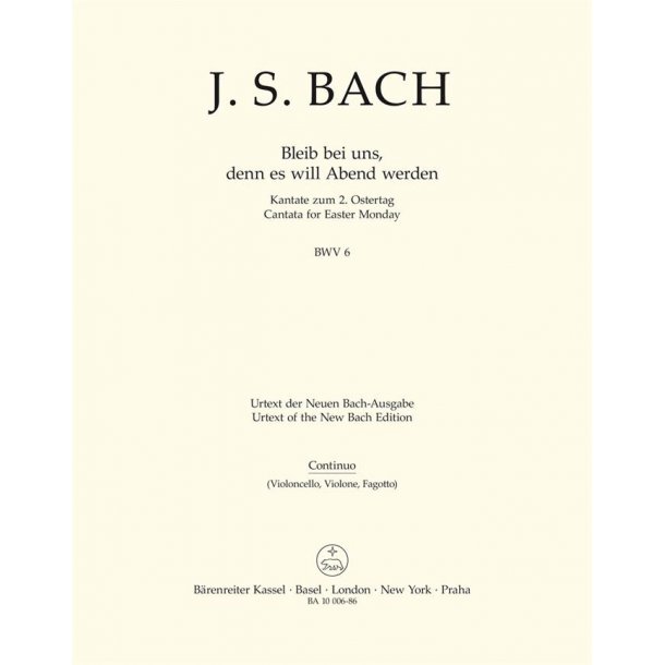 Bleib bei uns, denn es will Abend werden - Bach, Johann Sebastian