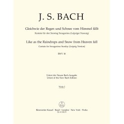 Like as the Raindrops and Snow from Heaven fall - Bach, Johann Sebastian