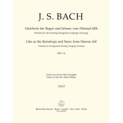 Like as the Raindrops and Snow from Heaven fall - Bach, Johann Sebastian