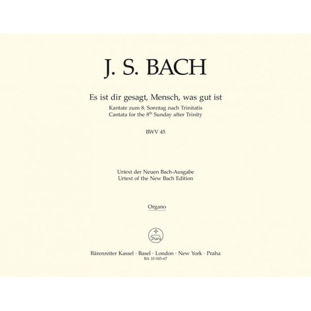 Es ist dir Gesagt, Mensch, was gut ist - Bach, Johann Sebastian