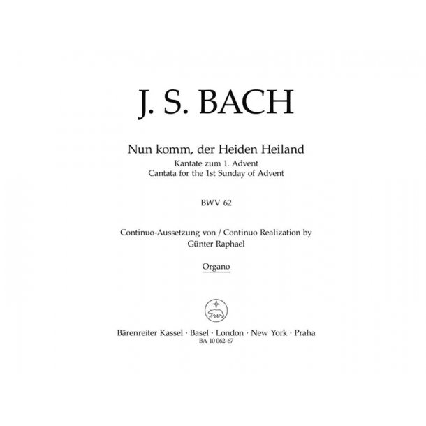 Nun komm, der Heiden Heiland - Bach, Johann Sebastian