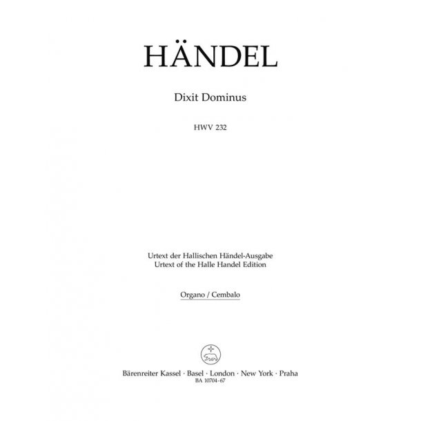 Dixit Dominus - H&auml;ndel, Georg Friedrich