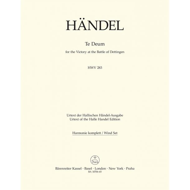 Te Deum for the Victory at the Battle of Dettingen - H&auml;ndel, Georg Friedrich