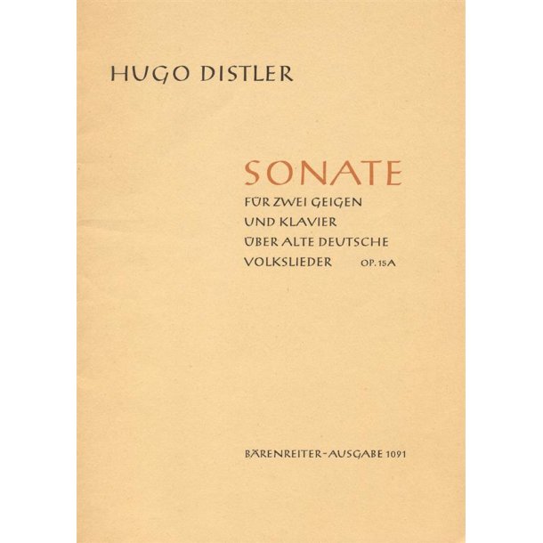 Sonata &uuml;ber alte deutsche Volkslieder - Distler, Hugo