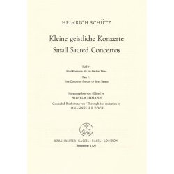 Kleine geistliche Konzerte - Sch&uuml;tz, Heinrich
