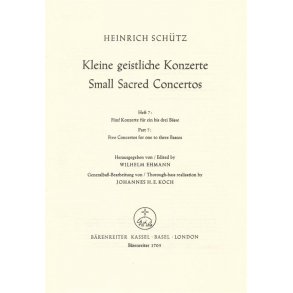 Kleine geistliche Konzerte - Schütz, Heinrich