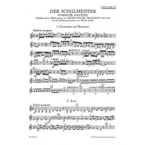 Der Schulmeister - Telemann, Georg Philipp