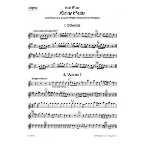Kleine Suite nach Tänzen aus Leopold Mozarts Notenbuch für Wolfgang - Marx, Karl