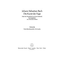 The Art of Fugue - Bach, Johann Sebastian