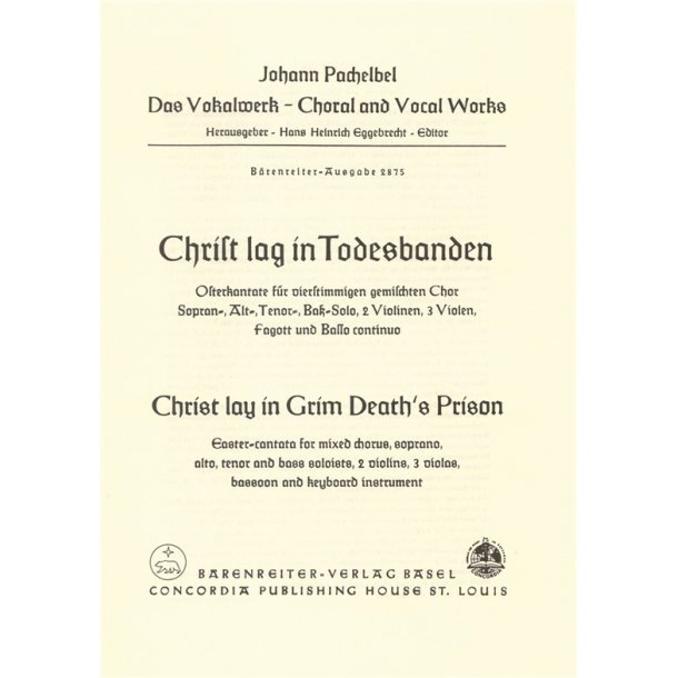 Christ lay in grim death's prison - Pachelbel, Johann