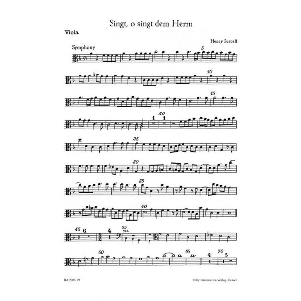 O, sing unto the Lord - Purcell, Henry