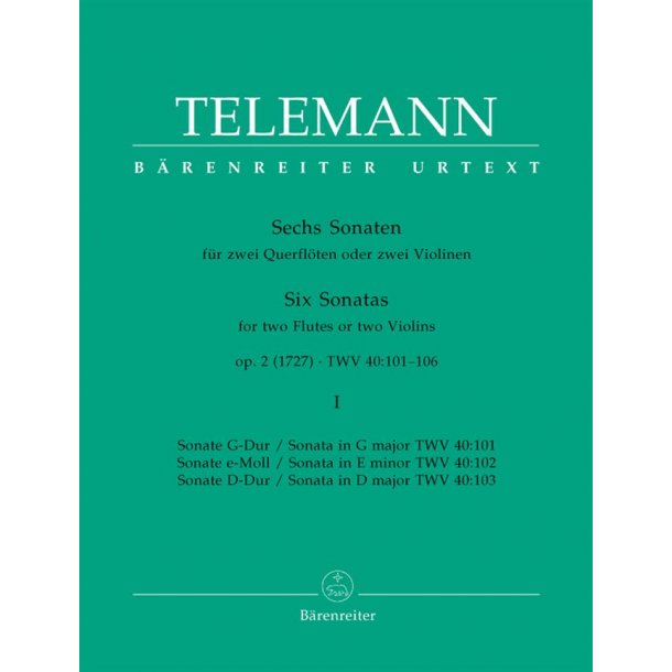 Six Sonatas - Telemann, Georg Philipp