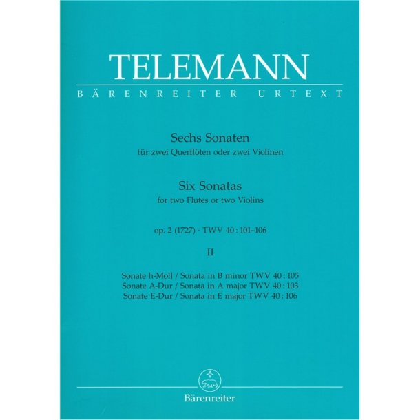 Six Sonatas - Telemann, Georg Philipp