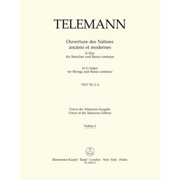 Ouvert&uuml;re des Nations anciens et modernes - Telemann, Georg Philipp