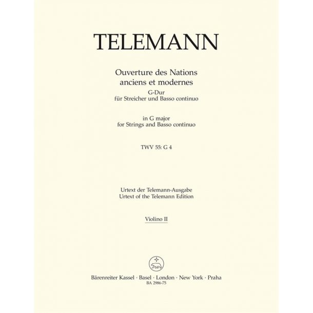 Ouvert&uuml;re des Nations anciens et modernes - Telemann, Georg Philipp