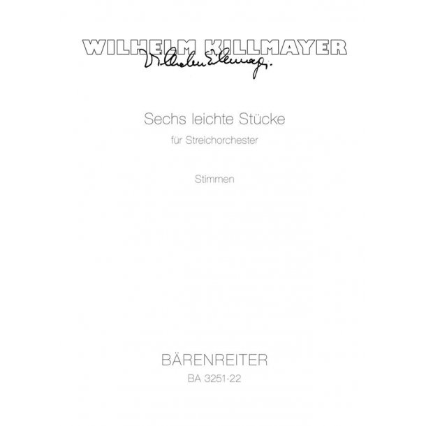 Six easy Pieces - Killmayer, Wilhelm