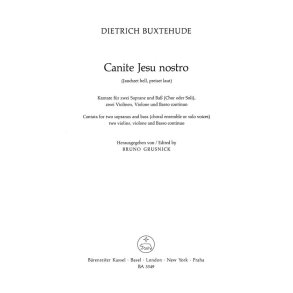 Canite Jesu nostro - Buxtehude, Dietrich