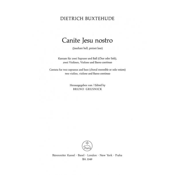 Canite Jesu nostro - Buxtehude, Dietrich