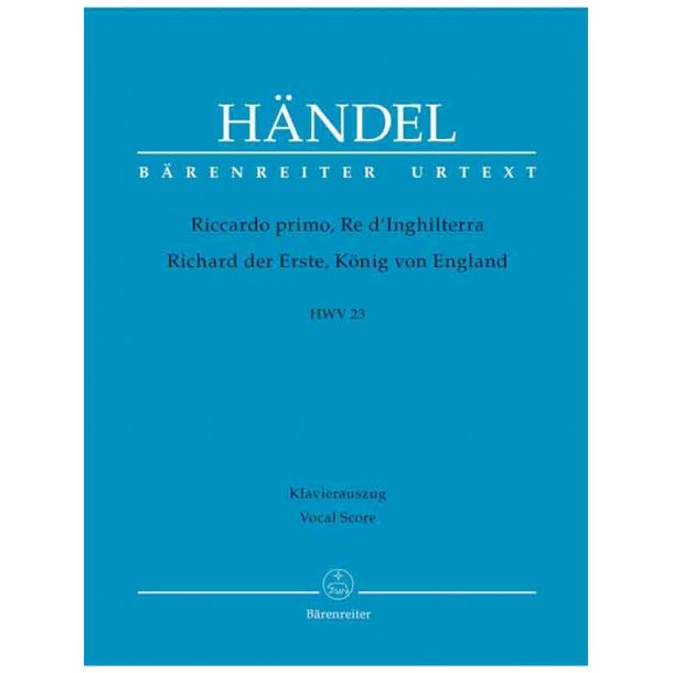 Riccardo primo, Re d'Inghilterra / Richard der Erste, K&ouml;nig von England - H&auml;ndel, Georg Friedrich