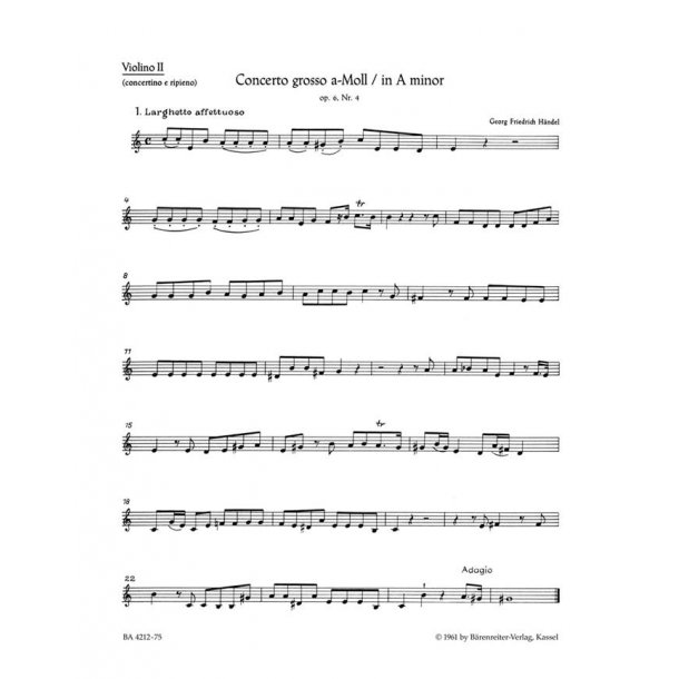 Concerto grosso - H&auml;ndel, Georg Friedrich